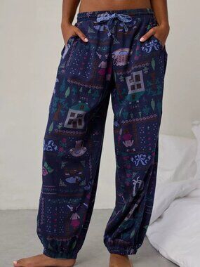 NWT Urban Outfitters Out From Under Printed Lounge Joggers Size M Cozy